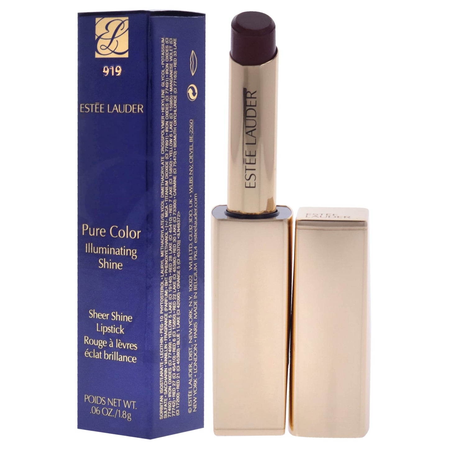 Estee Lauder Pure Color Illuminating Shine Lipstick - 919 Fantastical for Women - 0.06 oz Lipstick
