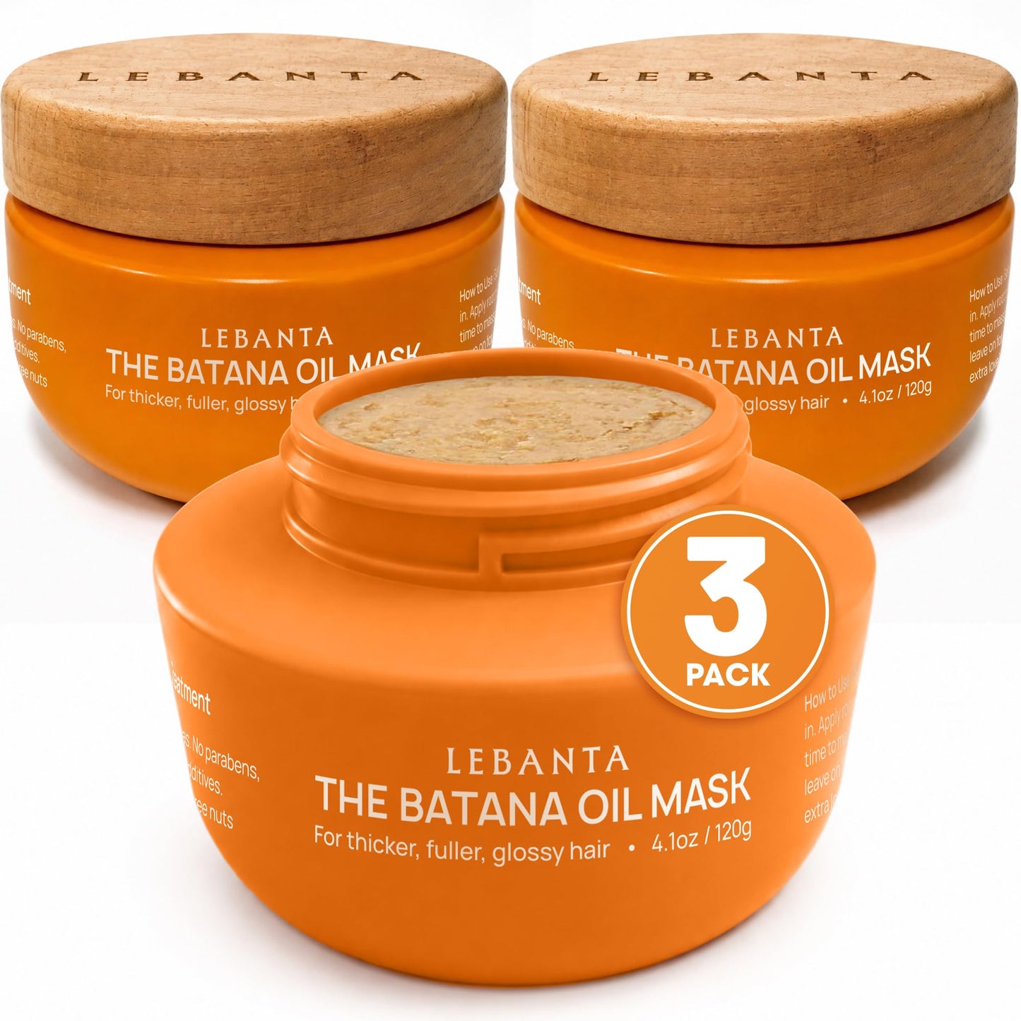 Lebanta Raw Batana Oil for Hair - 100% Pure, Organic 4oz Batana from Honduras for Fuller, Thicker-Looking Hair - Unrefined Cold Pressed Cosmetic Scalp Beauty and Personal Care Lebanta Default Title