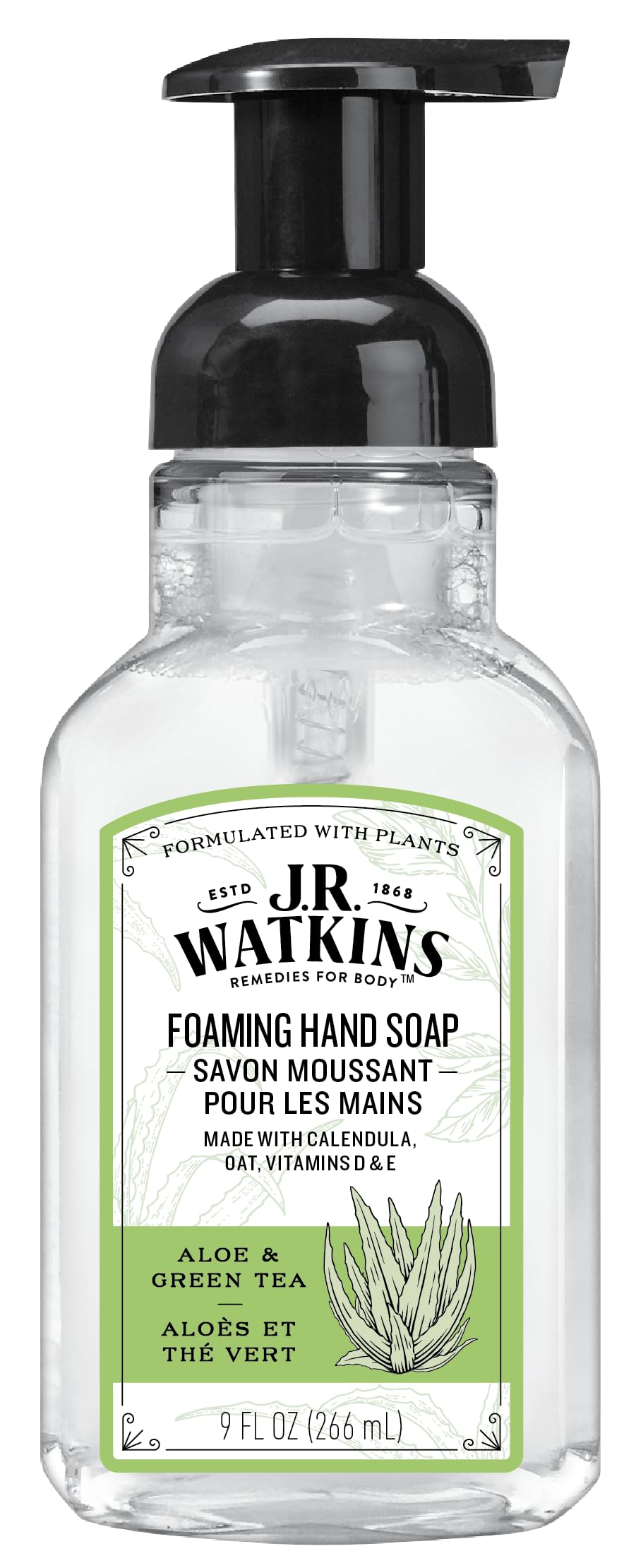 Watkins 20623 9 oz Aloe & Green Tea Scent Foaming Hand Soap