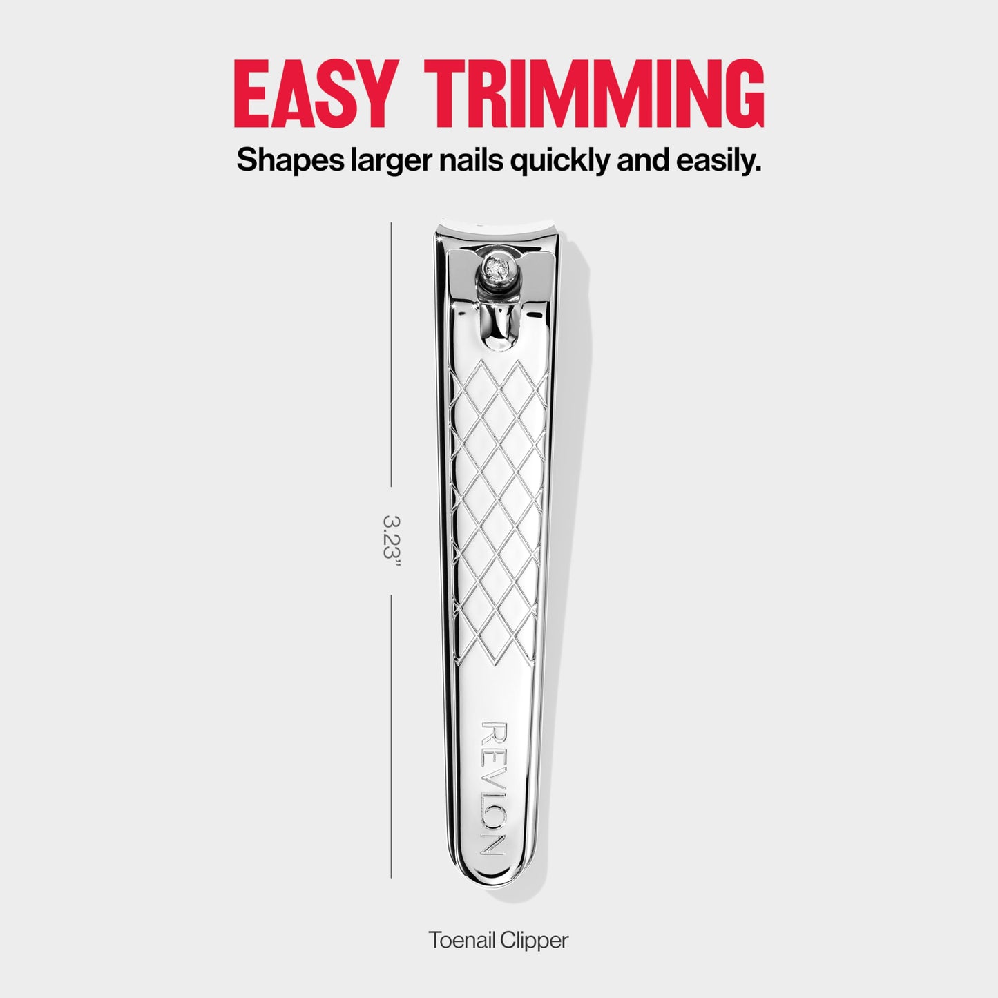 Revlon Toenail Clipper With File, Nail Care Tool With a Curved Blade for an Accurate Trimming and Grooming, Easy to Use, 1 count