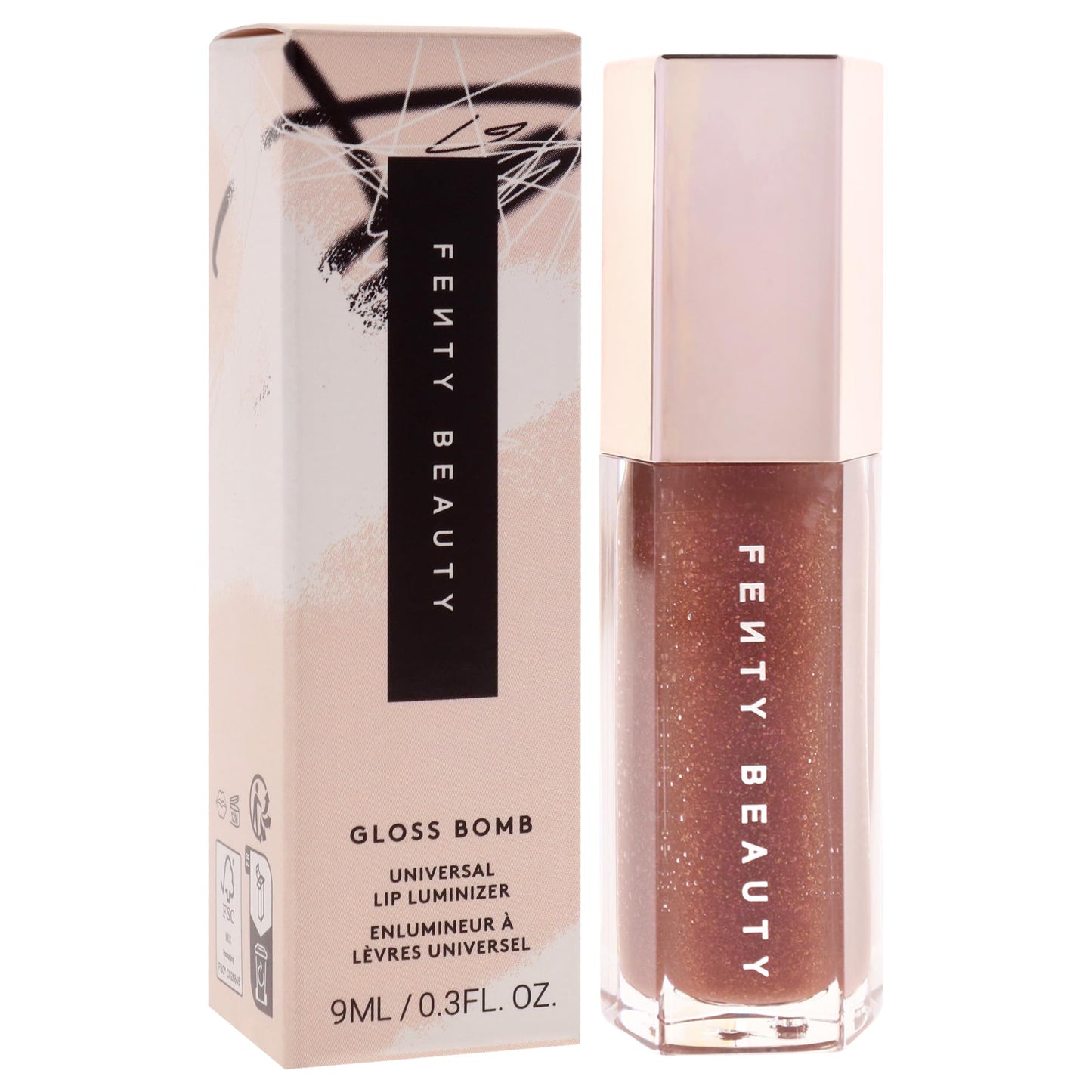 Gloss Bomb Universal Lip Luminizer - 05 Hot Chocolit by Fenty Beauty for Women - 0.3 oz Lip Gloss