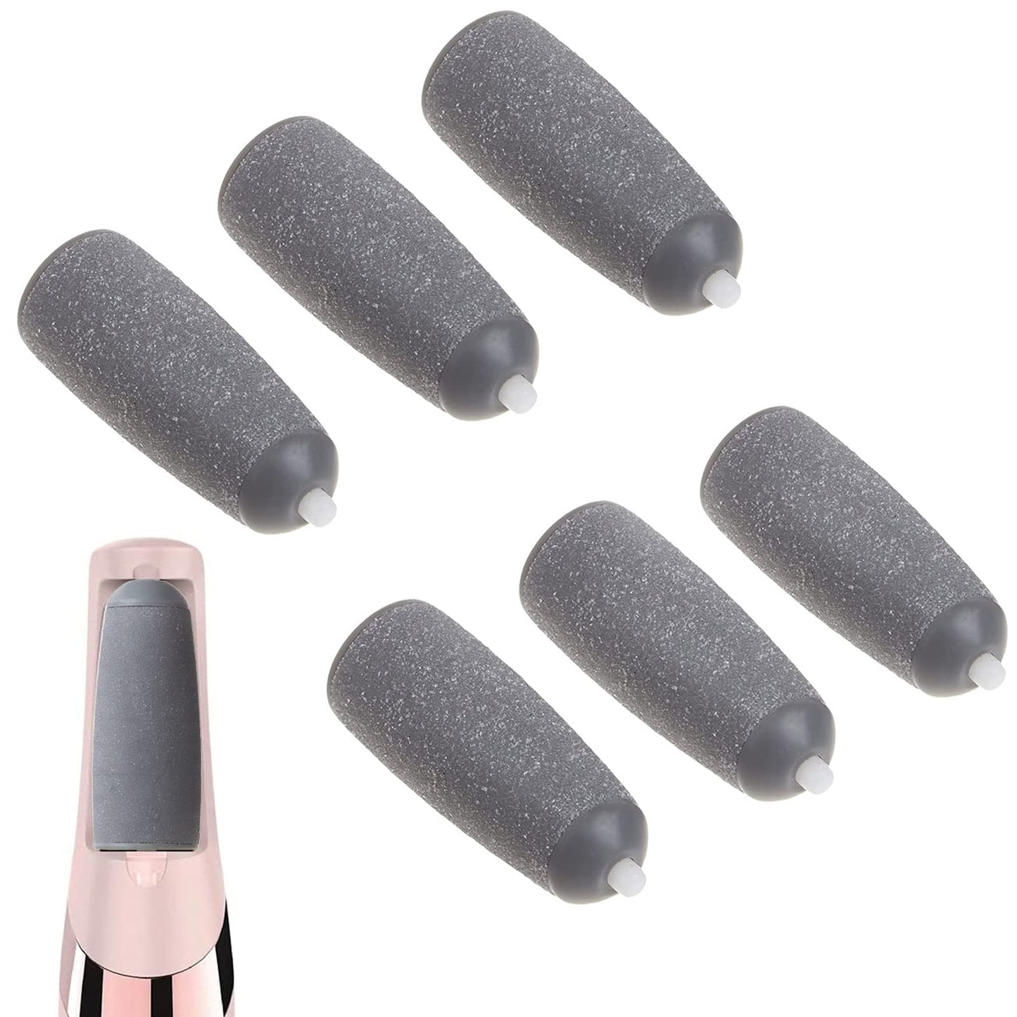 PAI4LEISI 6 Coarse Pedicures Replacement Heads for Flawless Pedi Electric Tool Foot File,Pedi Replacement Roller Head fit Finishing Touch Flawless