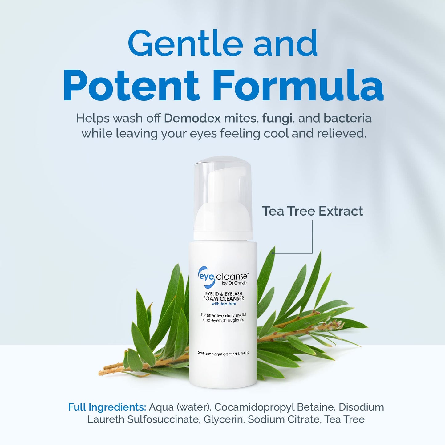 Dr Chrissie All-in-One Eyelid and Eyelash Cleanser for Lash Extension Kit Essential, Enriched with Tea Tree Oil, Helps Ease Tired Eyes, 100 ml