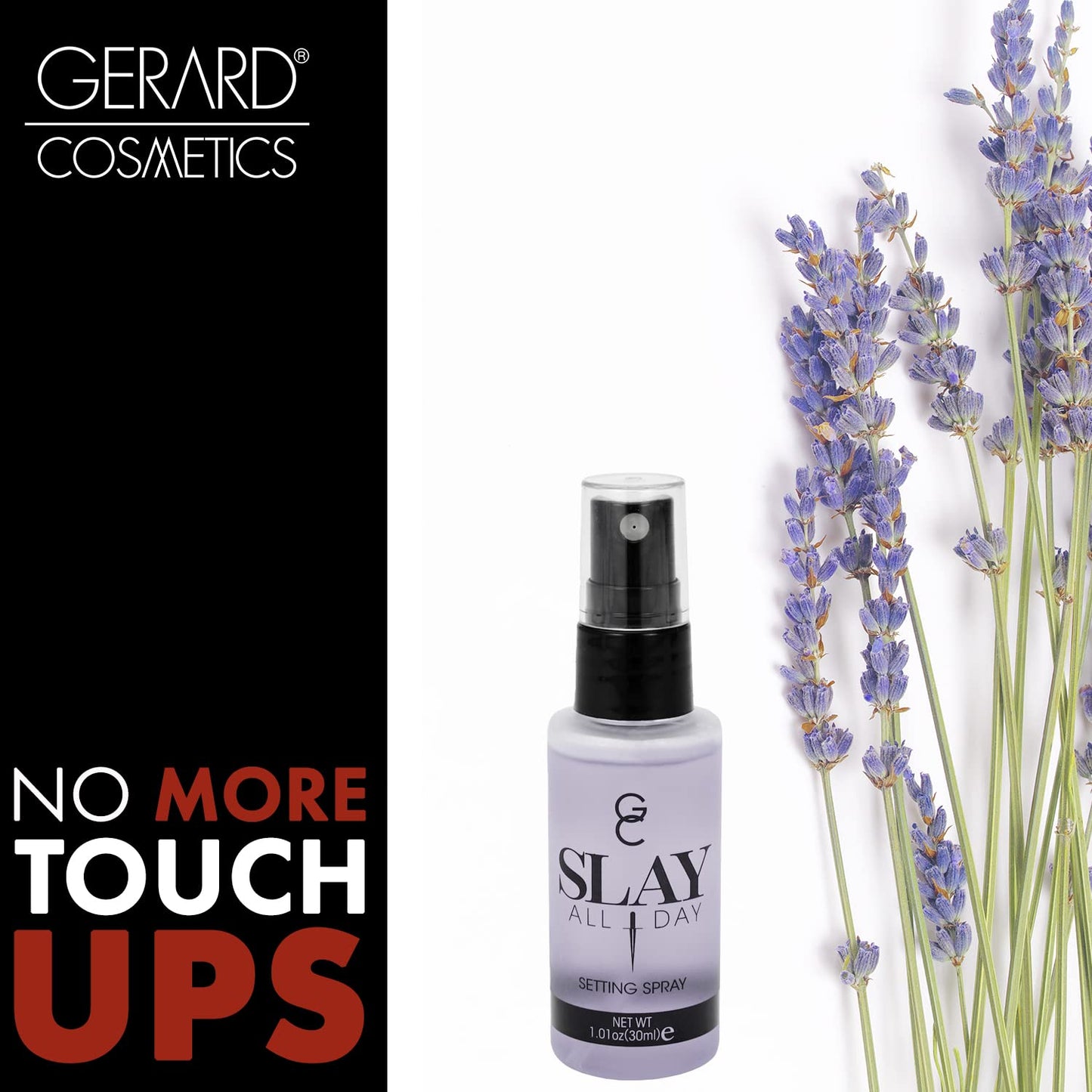 Gerard Cosmetics Makeup Setting Spray Mini (Lavender), Slay All Day Scented Makeup Finishing Spray, Oil Control, Matte Finish, Cruelty Free, Made USA