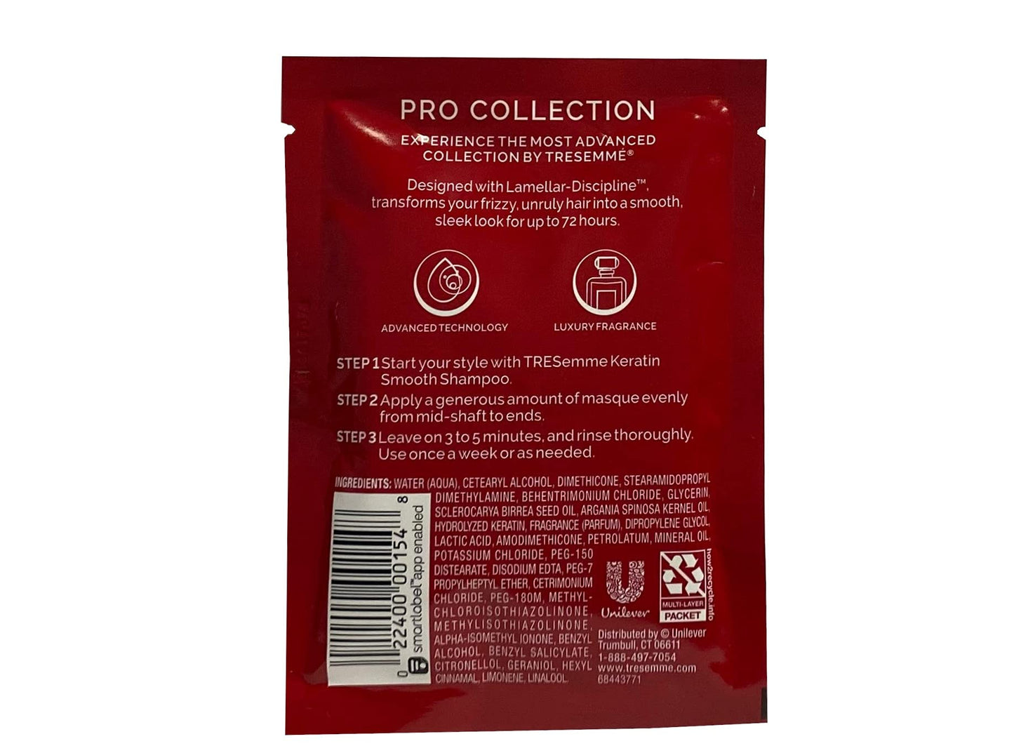 Tresemme Mask Keratin Smooth With Marula Oil Packs 1.5 Ounce (10 Pieces) (44ml)