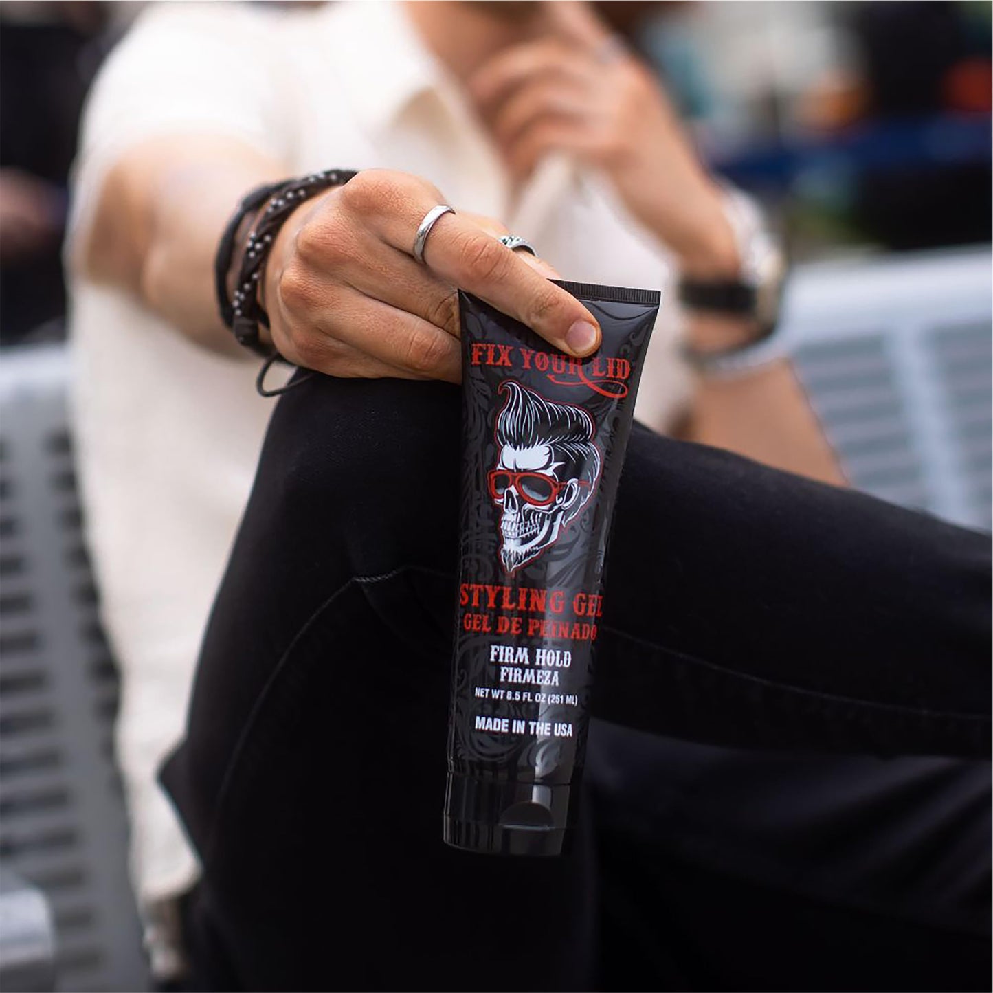 Fix Your Lid Styling Gel for Men's Hair - Firm Hold with Fuller Look - Strong Hold Gel for All Men's Hair Types & Styles - Easy To Wash Out - 8.5 Oz