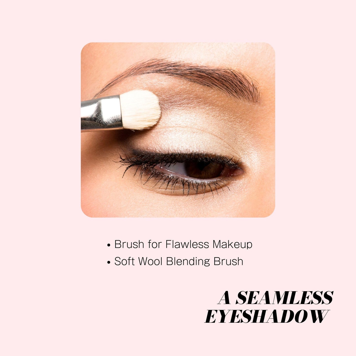 Younique Fluffy Crease Brush for Eye Makeup | Soft Synthetic Eyeshadow Blending Brush | Durable Eye Shadow Brush for Crease Precision | Lightweight