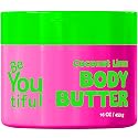 BeYoutiful Coconut Lime Body Butter for Dry Skin, Vitamin E, Coconut Oil & Shea Butter, Cruelty Free Hydrating Moisturizer for Kids & Teens, 16 oz