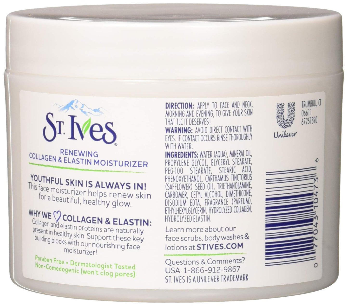 St. Ives Renewing Collagen & Elastin Moisturizer, 10 oz (Pack of 2)