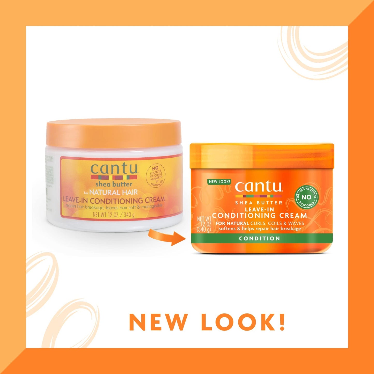 Cantu Shea Butter for Natural Hair Leave in Conditioning Cream, 12 Oz