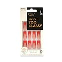 MOOD: TOO CLASSY Press On Nails - On the Edge | Trendy Long Coffin Shape | Salon Acrylic Finish, Kit Includes 30 Nail Tips, Mini Glue, Adhesive Tabs Beauty & Personal Care EBIN NEW YORK