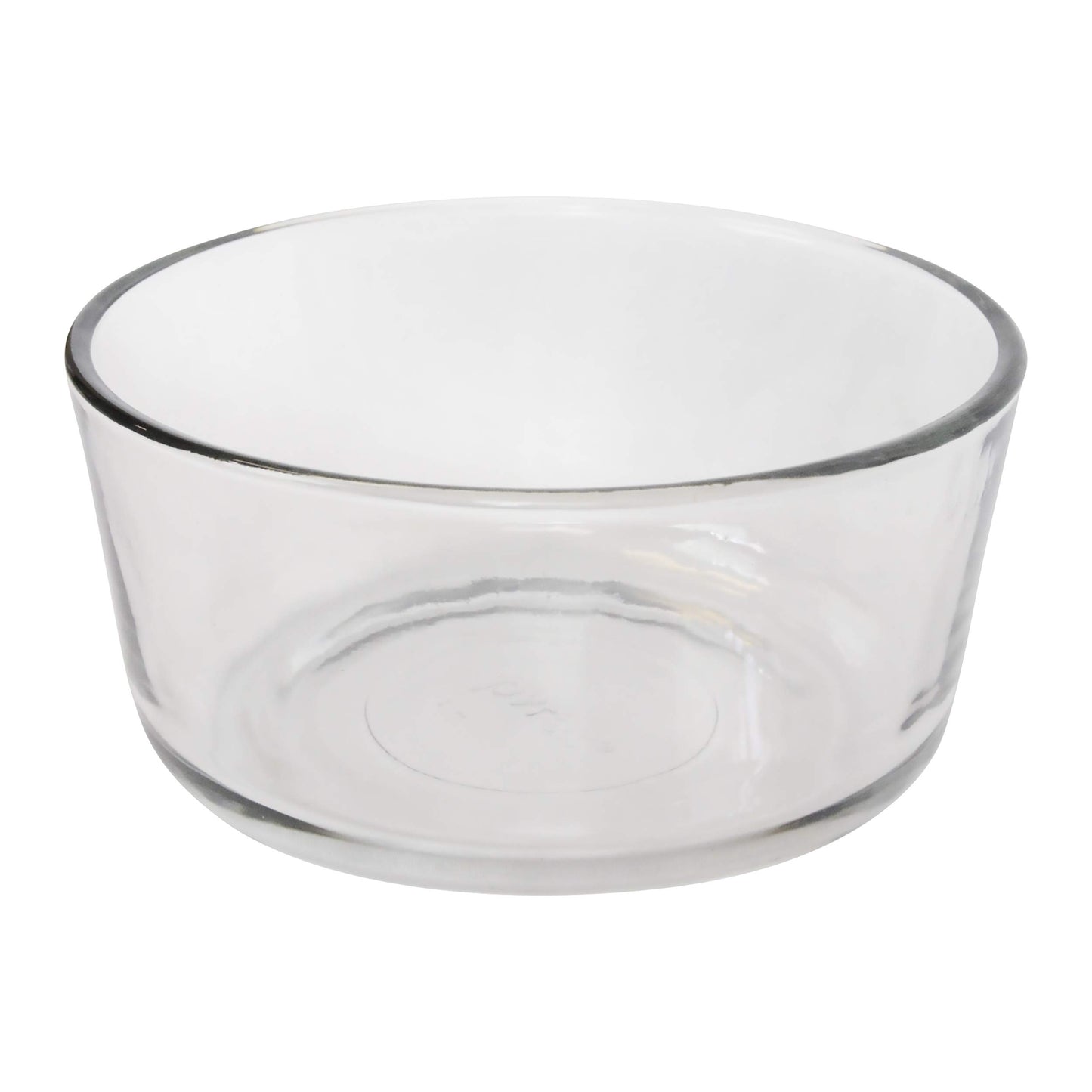 Pyrex 7201 4-Cup Glass Bowl & 7201-PC Puddle Gray Lid (4-Pack) - Made in USA