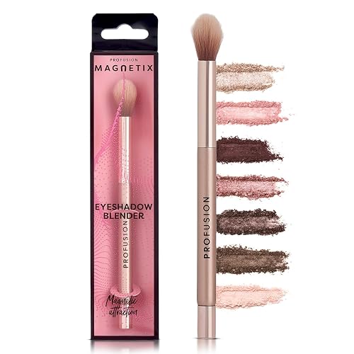Profusion Cosmetics Magnetix Eyeshadow Blending Brush with Soft, Dense Synthetic Tapered Bristles for Smooth, Seamless Blending, Fluffy Eye Makeup