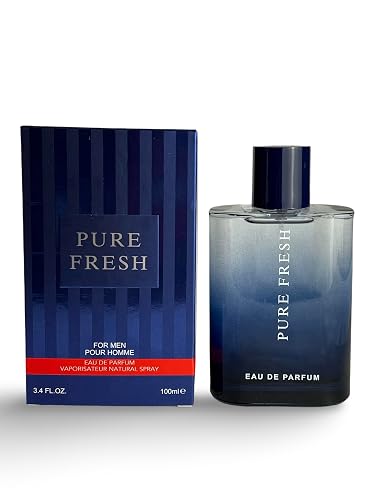 PURE FRESH Eau de Parfum for Men, 3.4 Fl Oz, Warm, Woody, Floral Scent