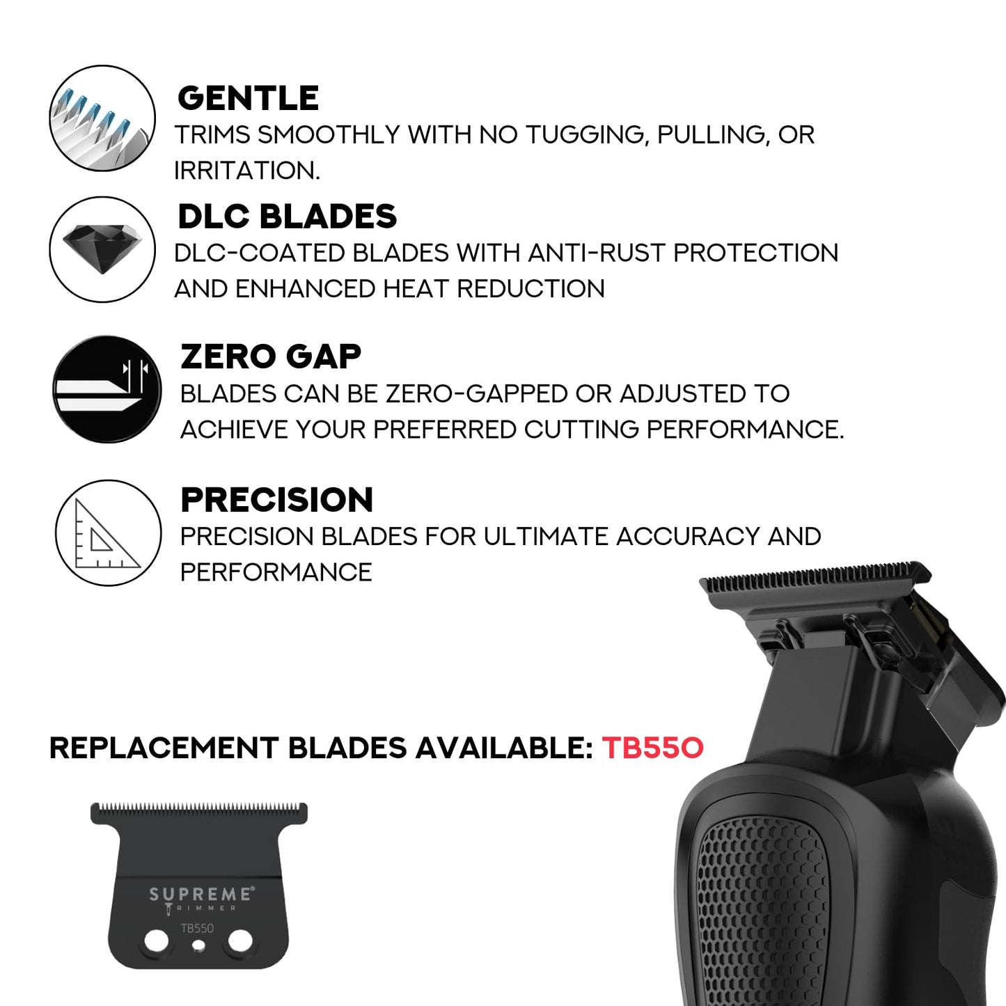 Supreme Trimmer Darkstar 82 Metal Body Clipper & Trimmer Set with Magnetic Vector Motor - 180 Min Run Time, 9100 RPM Professional Hair Clipper & Beard Beauty and Personal Care Supreme Trimmer