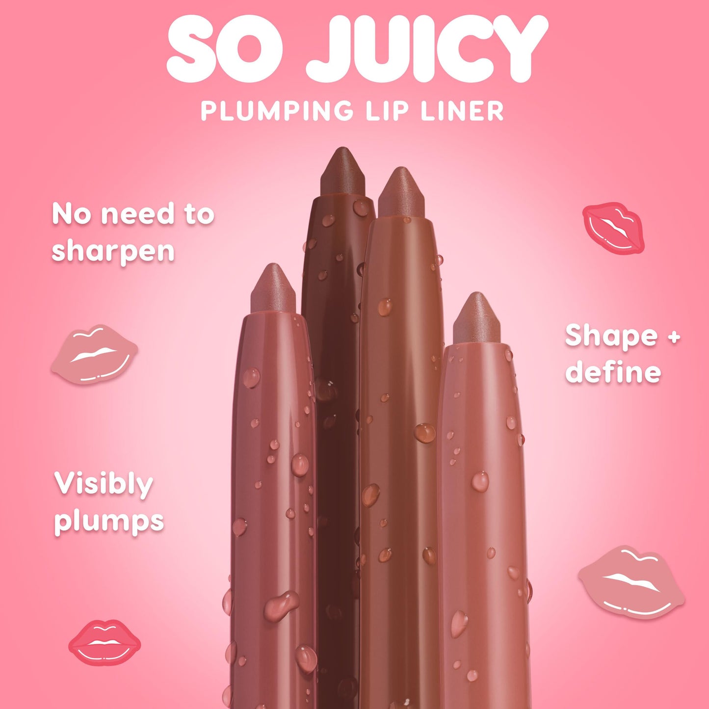ColourPop So Juicy Plumping Lip Liner with Peptides - Long Lasting Lip Liner for Visibly Plumped & Shaped Lips - Enriched with Smoothing Ceramides