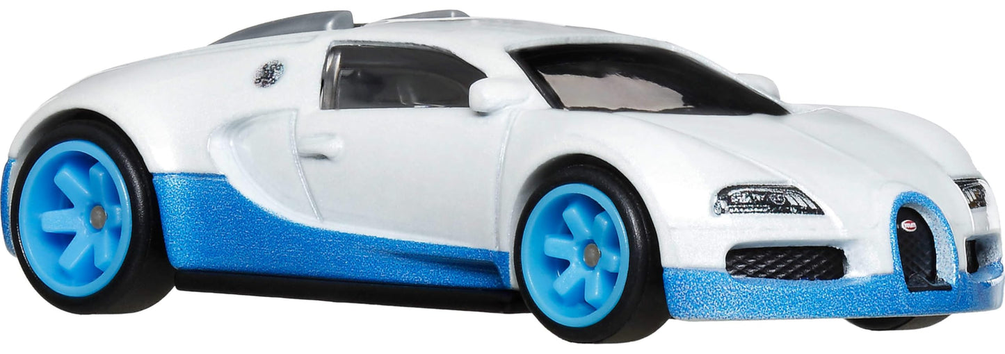 Hot Wheels Premium Car Culture Hammer Drop 1:64 Scale Die-Cast Bugatti Veyron Vehicle with Real Riders Tires & Metal/Metal Body & Chassis