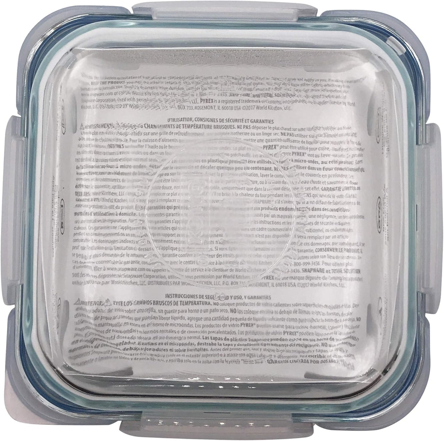 Snapware 4-Cup Total Solution Square Food Storage Container, Glass, Clear (1109304)