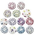 LJY 13 Pieces Assorted Shower Caps Elastic Waterproof Plastic Bathing Salon Hair Cap Lady Salon Hat