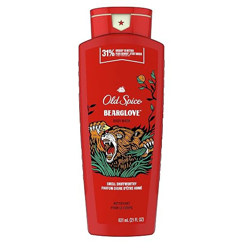 Old Spice Body Wash for Men, Wild Collection Bear Glove Scent, 21 Fl Oz (Pack Of 4)