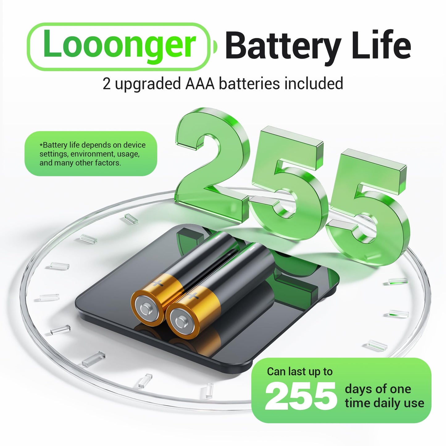 Ovutek Bathroom Scale for Body Weight, Highly Accurate Digital Weighing Machine for People, Upgraded Batteries Included, Compact Size, LED Display…