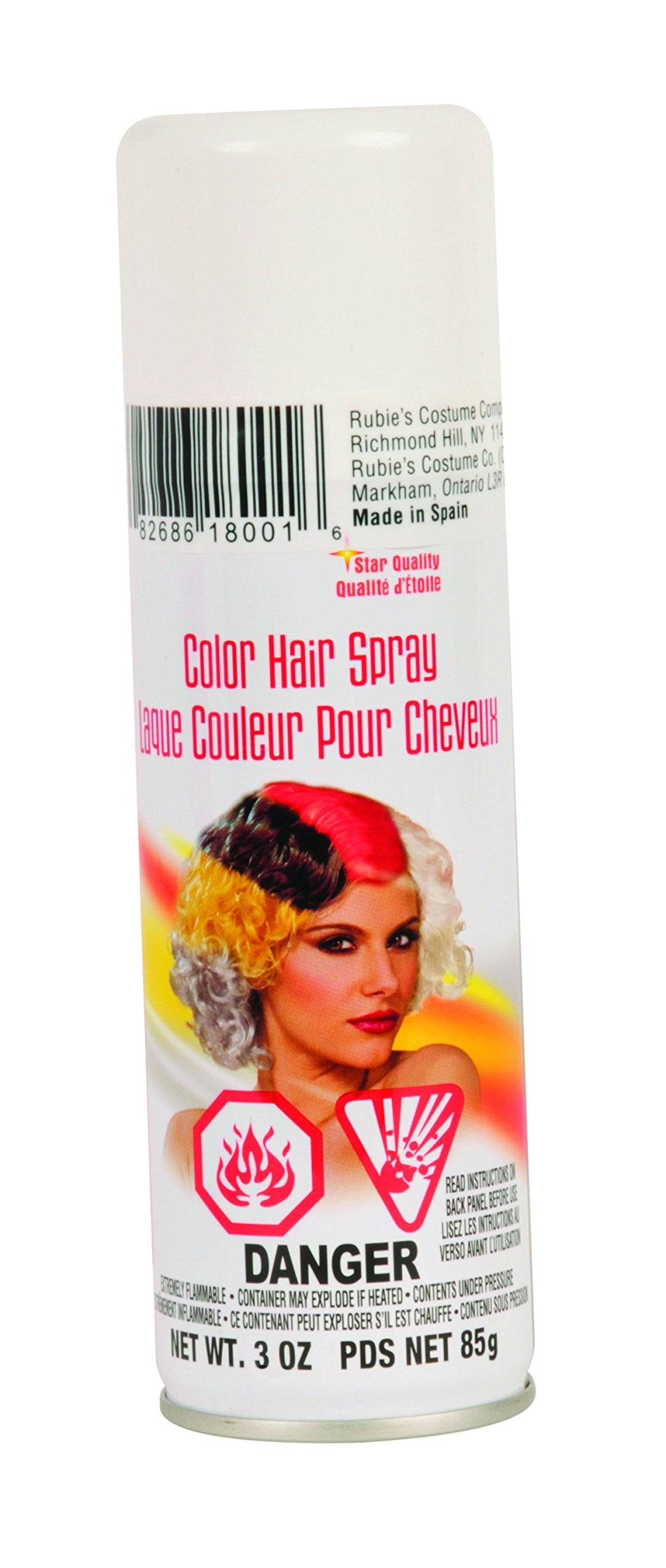 Rubies White Haircolor Costume Hairspray for Adults, Unisex 3 Ounces