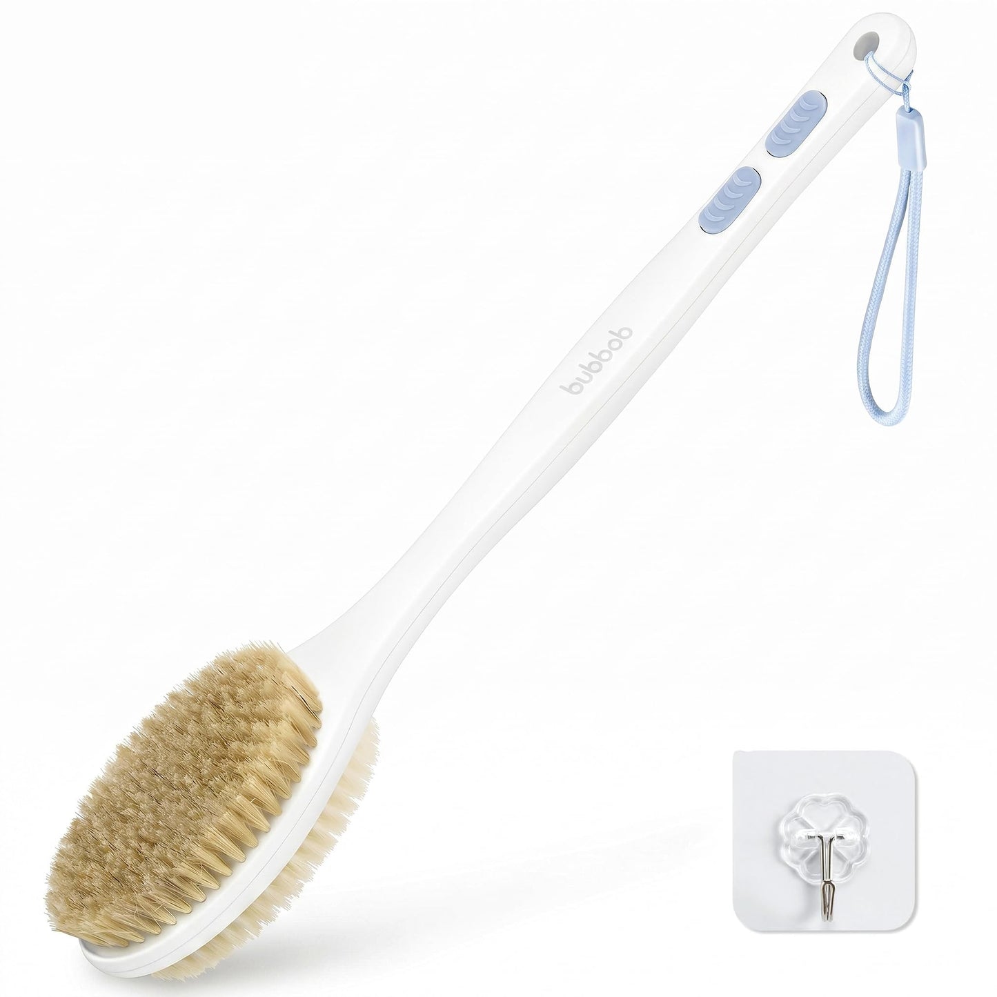 Bubbob Back Scrubber, Back Scrubber for Shower, Bath Brush Long Handle for Shower with Double Sided Bristles for Wet or Dry Brushing (Red) Beauty and Personal Care Bubbob Default Title