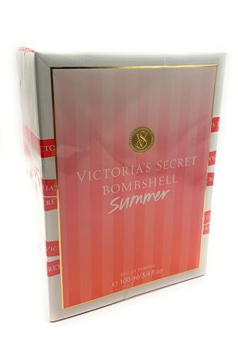 Victoria's Secret Bombshell Summer Perfume For Women Eau De Parfum 3.4 Fl Oz - Fruity Floral Scent with Juicy Grapefruit, Black Currant, Lily of the