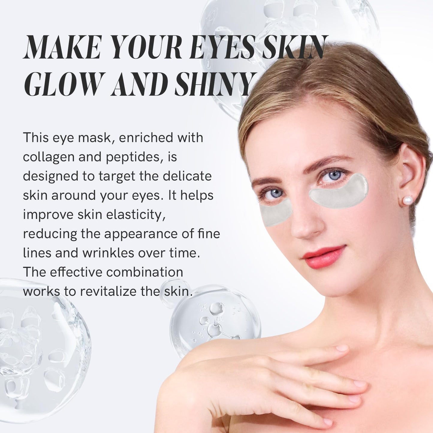 PEAUAMIE Under Eye Patches Collagen and Peptide Eye Mask for Dark Circles and Puffiness,Face Mask Skin Care Products 30 Pairs Beauty and Personal Care PEAUAMIE