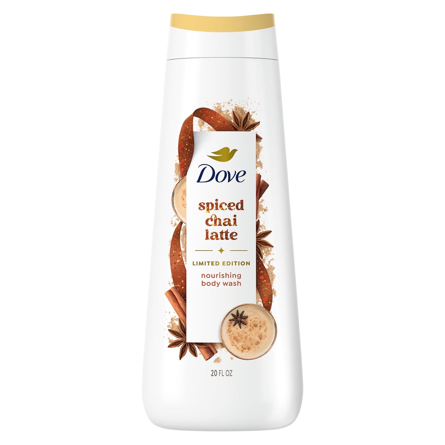 Dove Spiced Chai Latte Liquid Body Wash for Deep Nourishment Holiday Treats Limited Edition, 20 fl oz