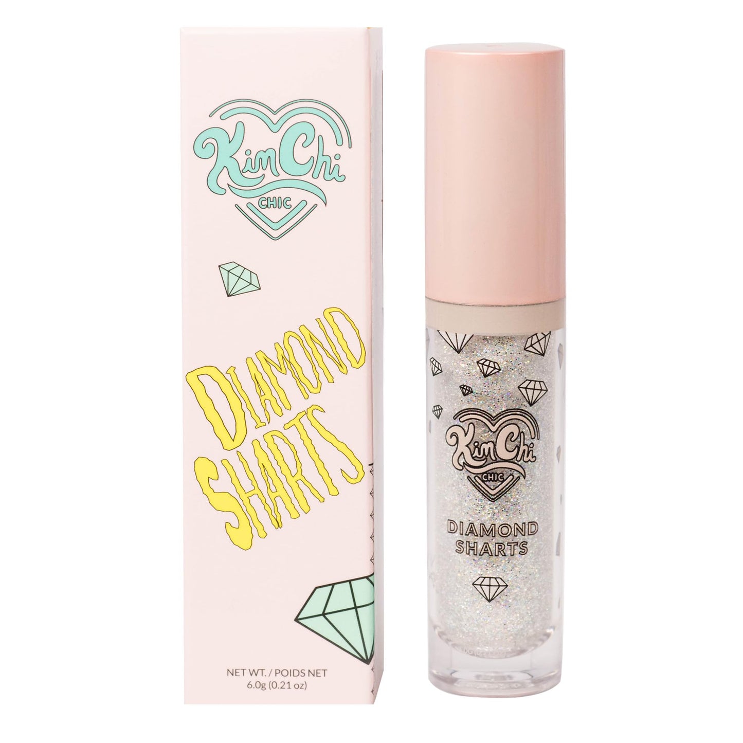 Kimchi Chic Beauty Diamond Sharts Liquid Glitter Eyeshadow, Cream Eyeshadow and Body Glitter Makeup, 0.21 fl oz - World Dominance