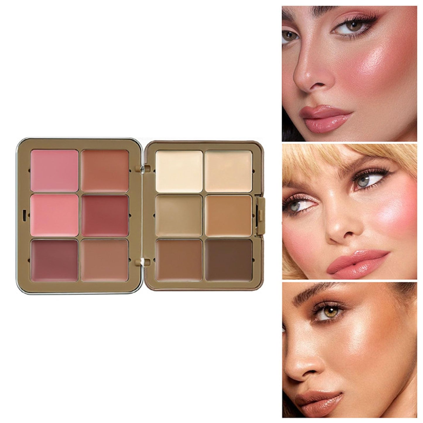 12-Color Cream, 2-in-1 Concealer & Contour Cream for Refined Makeup