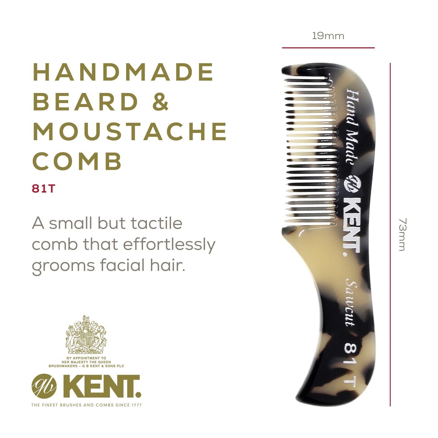 Kent Set Men's Hair Pocket Combs, 81T X-Small, 20T Fine Tooth Folding Comb. Best Hair, Beard and Mustache Grooming Kit for Travel and Home Care Beauty and Personal Care KENT