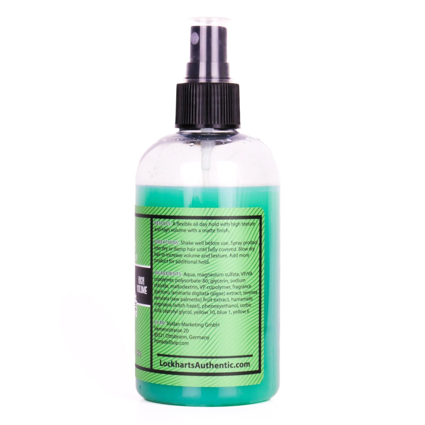 Lockhart's Handcrafted MUCK - Dead Sea Salt Hair Styling Spray For Men - With DHT Shield - Medium Hold - Matte Finish (8.0oz.)