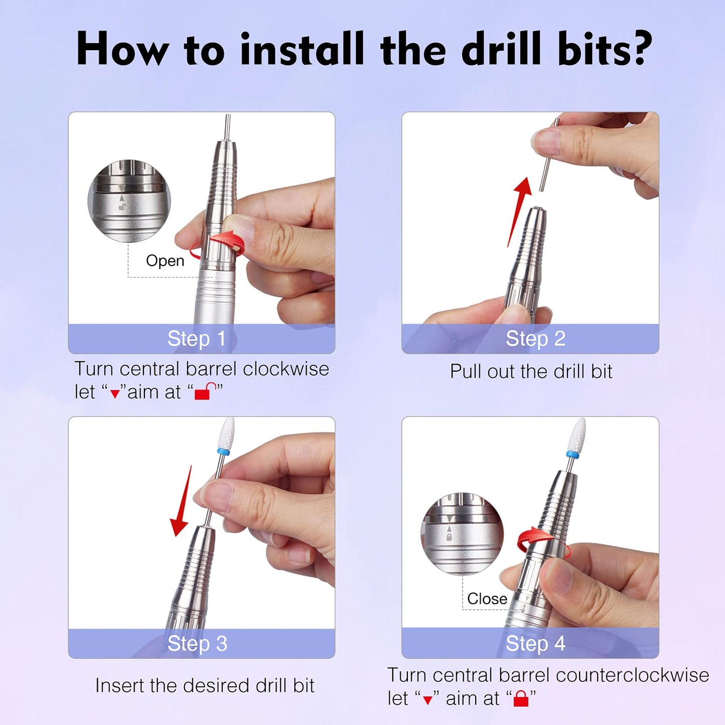 IMENE Professional Nail Drill Machine 35,000RPM – Portable Rechargeable Brushless E-File for Acrylic, Gel & Natural Nails (White)