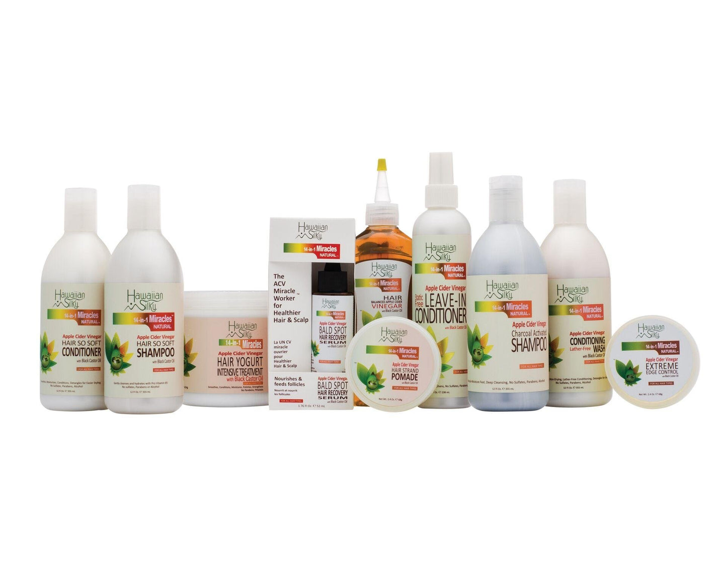 Hawaiian Silky Hawaiian silky 14-in-1 miracles extreme edge control 2.4 ounce, White, 2.4 Ounce