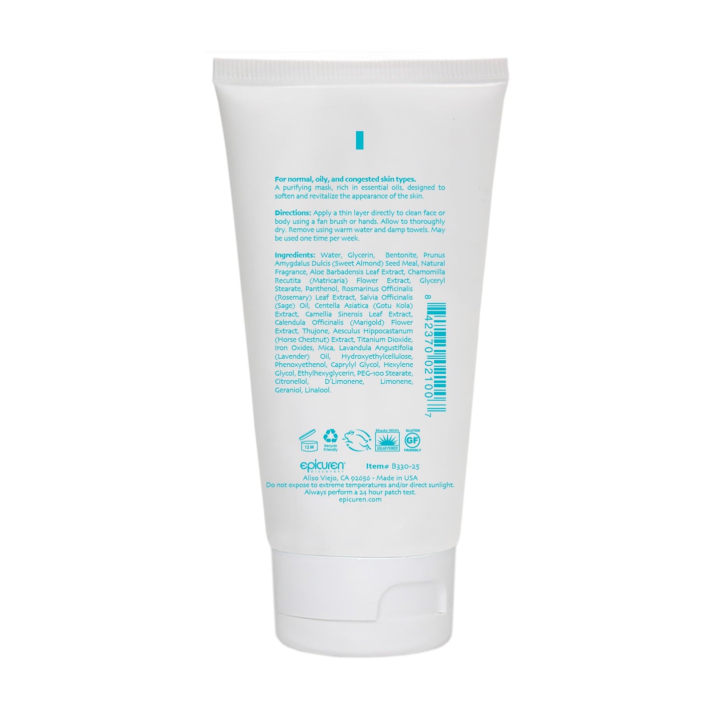 Epicuren Discovery Volcanic Clay Purifying Mask, 2.5 Fl Oz Light Brown