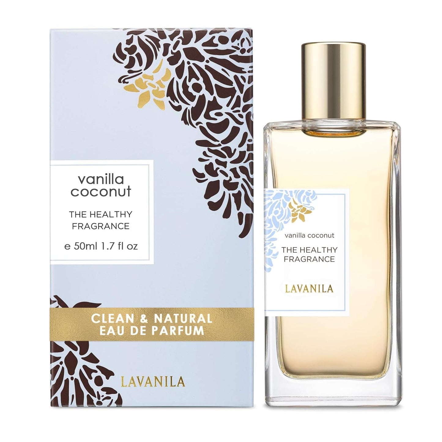 Lavanila Vanilla Coconut Perfume for Women – Tropical Coconut, Tiare Flower & Warm Vanilla – Clean Natural Eau de Parfum, 1.7 fl oz