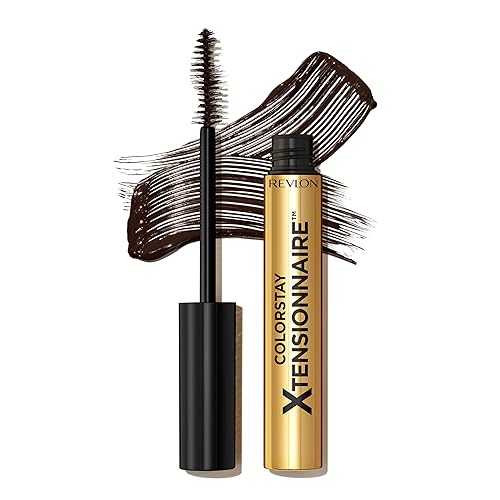 Revlon ColorStay Xtensionnaire Lengthening Lash Serum and Mascara In One, Tapered Brush for 2X Longer Looking Eyelashes, Infused with Pro Vitamin B5