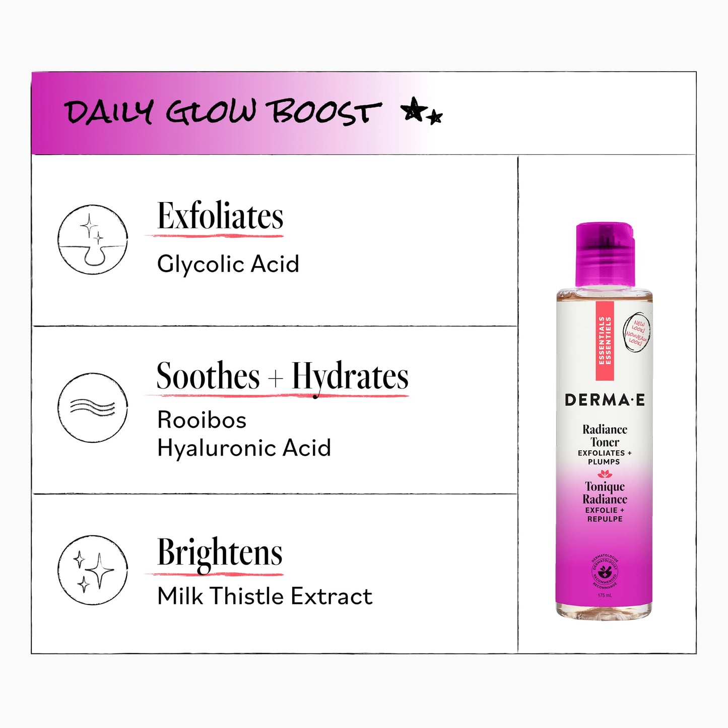 Derma-E Essentials Radiance Toner Unisex 6 oz