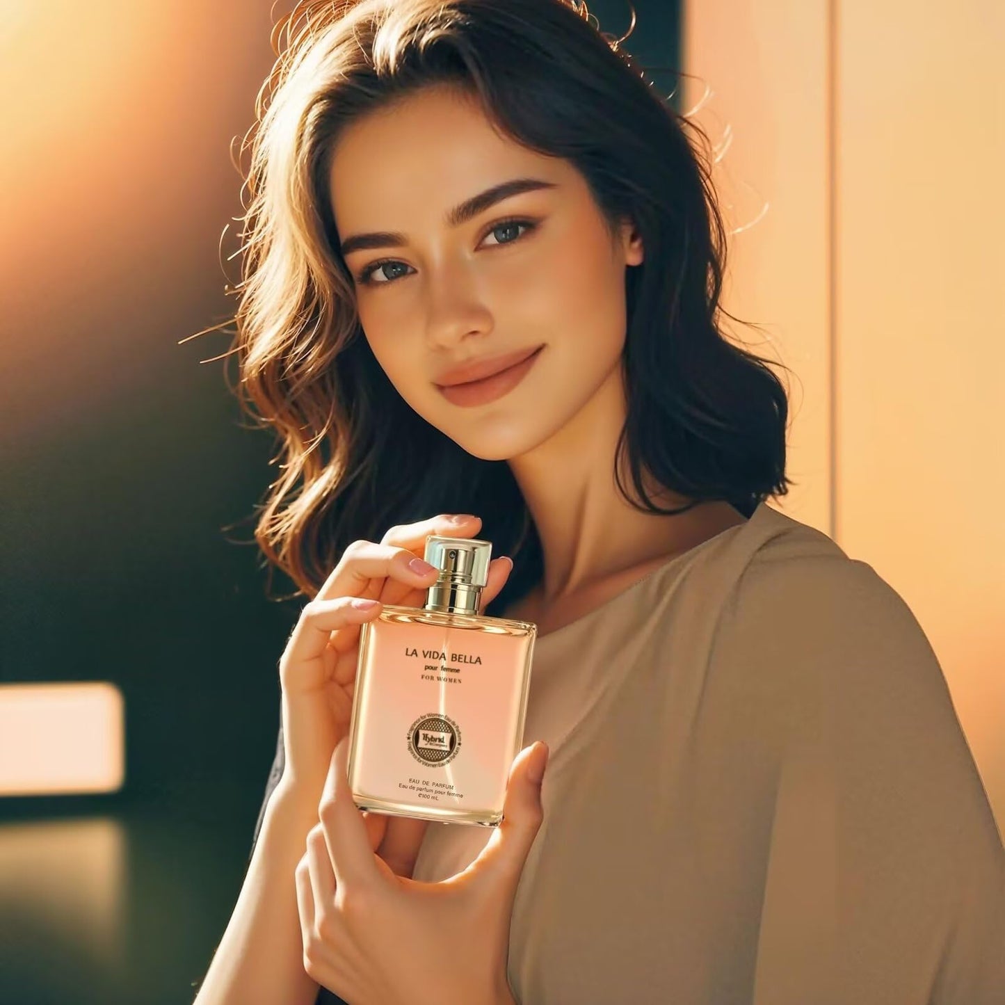 Hybrid & Company La Vida Bella Fragrance for Women Eau De Parfum Natural Spray Elegant Scent, 3.4 Fl Oz