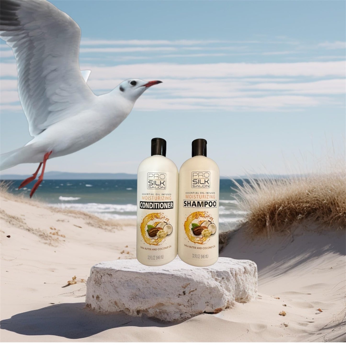 Pro silk salon - duo shampo& conditioner -shea butter and coconut oil