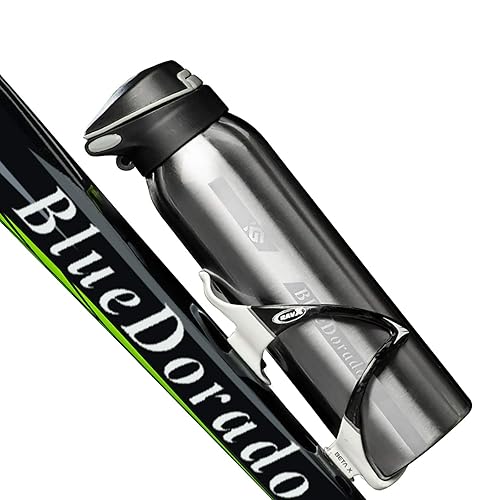 BlueDorado Stainless Steel Cycling Mug, Insulated Bike Water Bottle with Straw Lid & Flex Cap, BPA-Free, 18 Oz