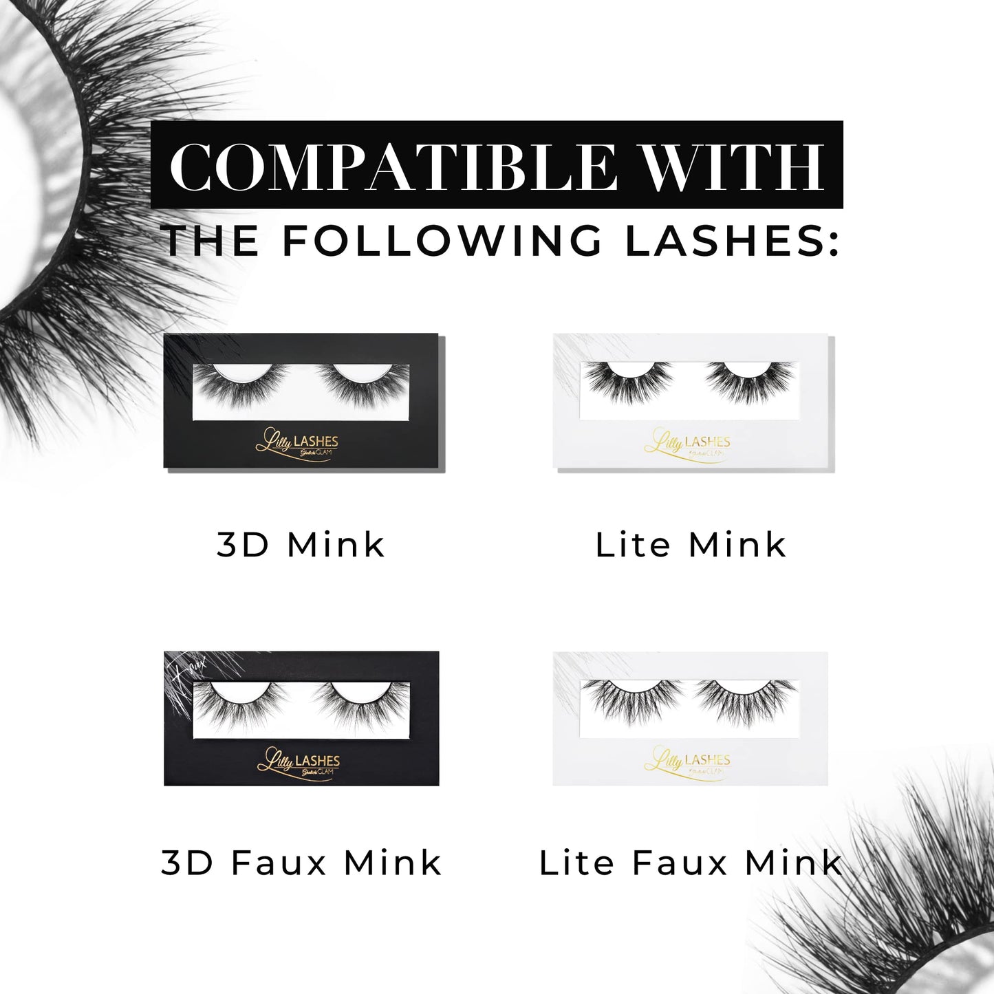 Lilly Lashes 2-in-1 Eyeliner and Lash Adhesive, Black, Waterproof, Long-lasting