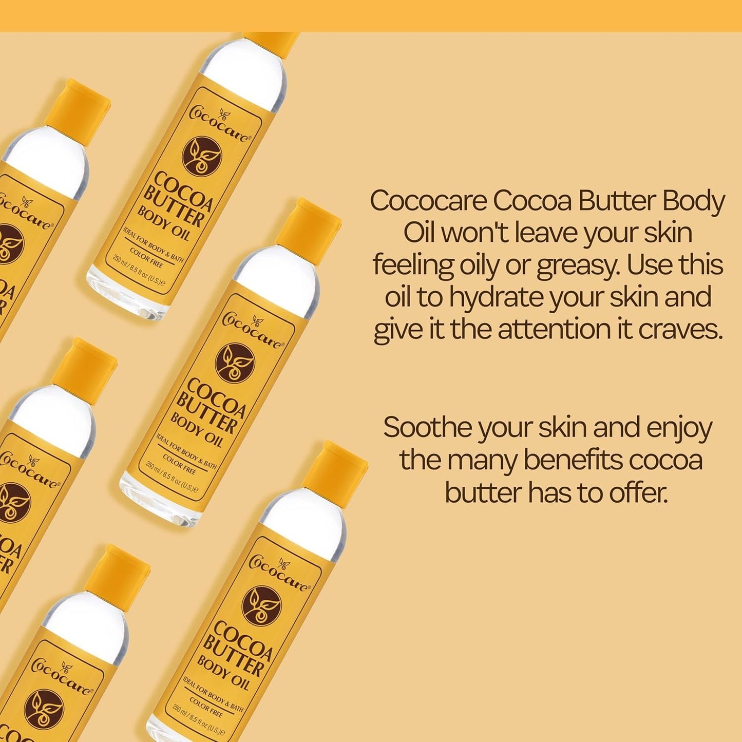 Cococare Cocoa Butter Body Oil 8.5oz (6 Pack)