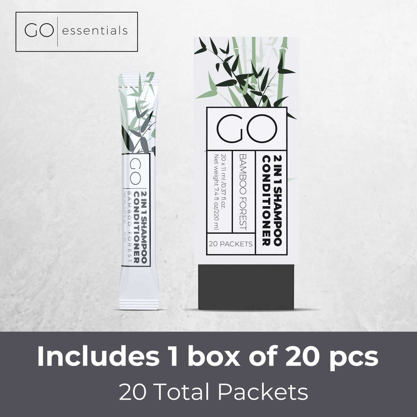 Travel Size Shampoo and Conditioner Set of 20 - 2 in 1 Single Use Travel Shampoo and Conditioner (Sulfate Free) - Hotel Amenities, Homeless Care Kit.
