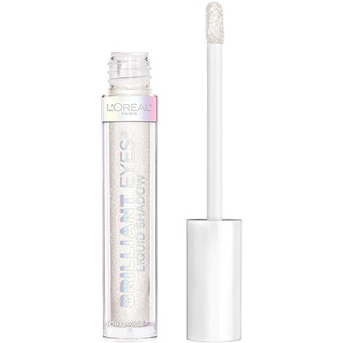 L'Oreal Paris Brilliant Eyes Shimmer Liquid Eye Shadow, Longwearing Lasting Shimmer, Crease Resistant, Flake-Proof, Precision Applicator, Quick Dry