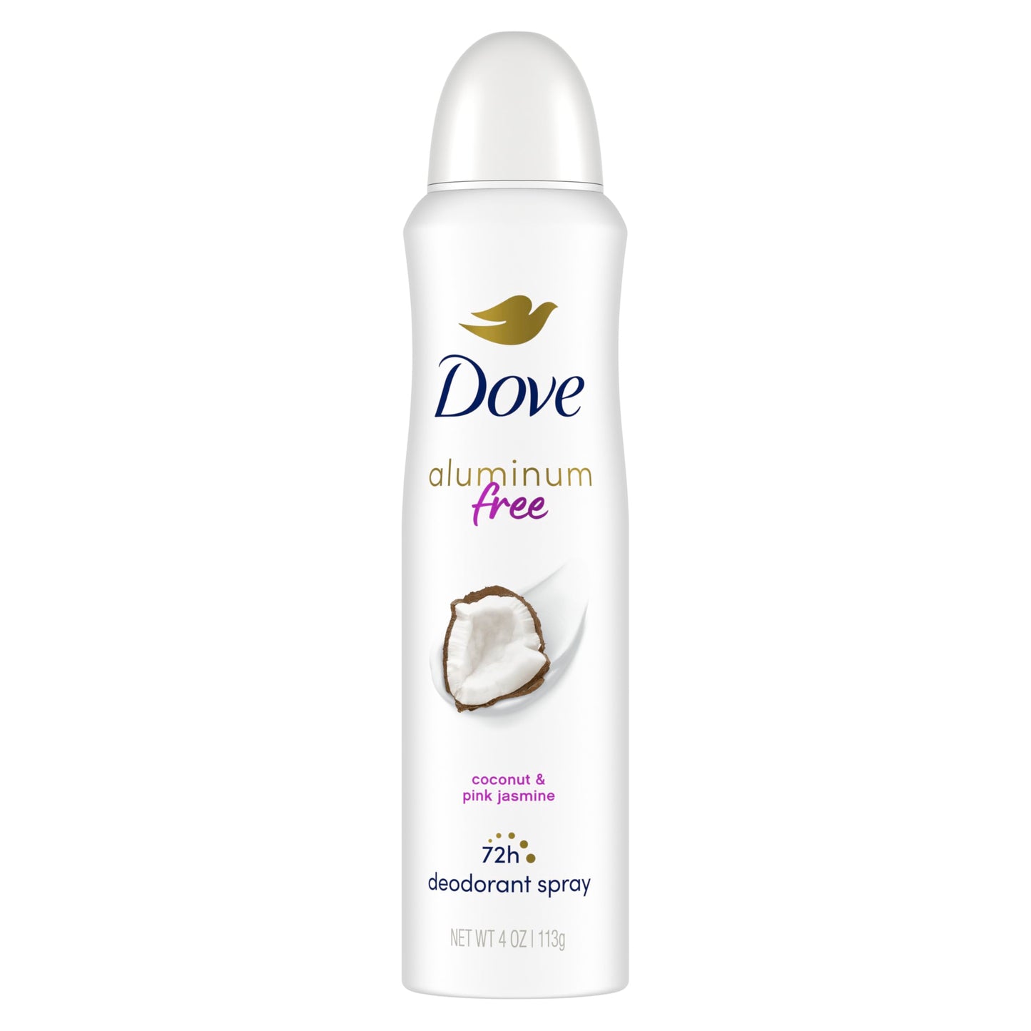 Dove Aluminum Free Deodorant Spray for Women Coconut & Pink Jasmine 72 hour odor protection 4 oz Beauty and Personal Care Dove
