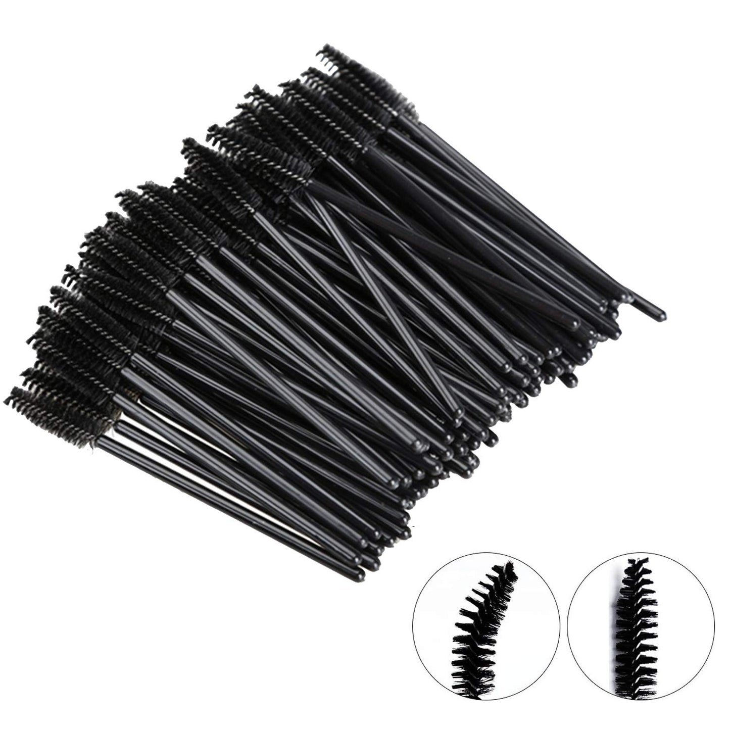 GUMIKE 100 Pcs Disposable Eyelash Mascara Brushes for Eye Lashes Extension Eyebrow and Makeup (Black) Beauty and Personal Care GUMIKE