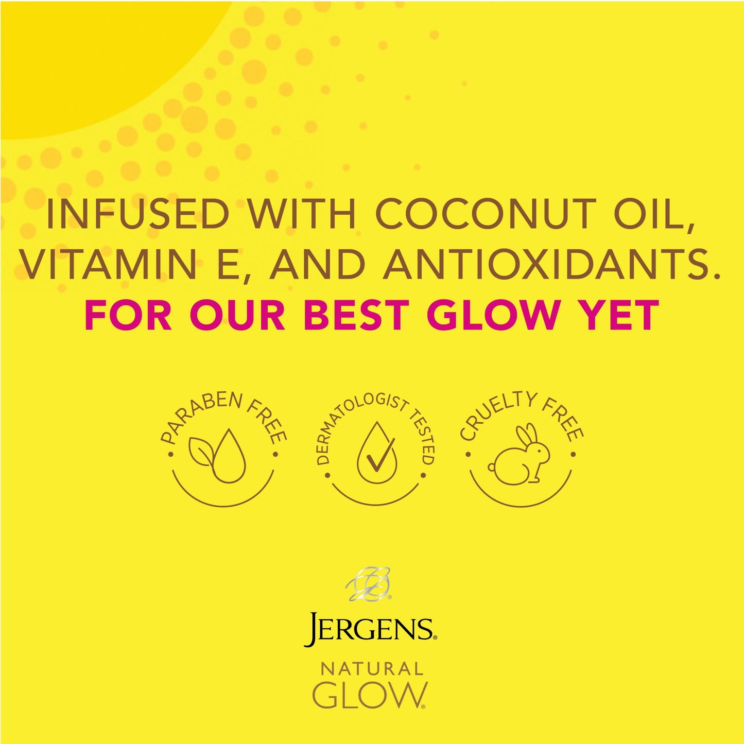 Jergens Glow Daily Moisturizer Med to Tan, 7.5 Ounce, Packaging May Vary
